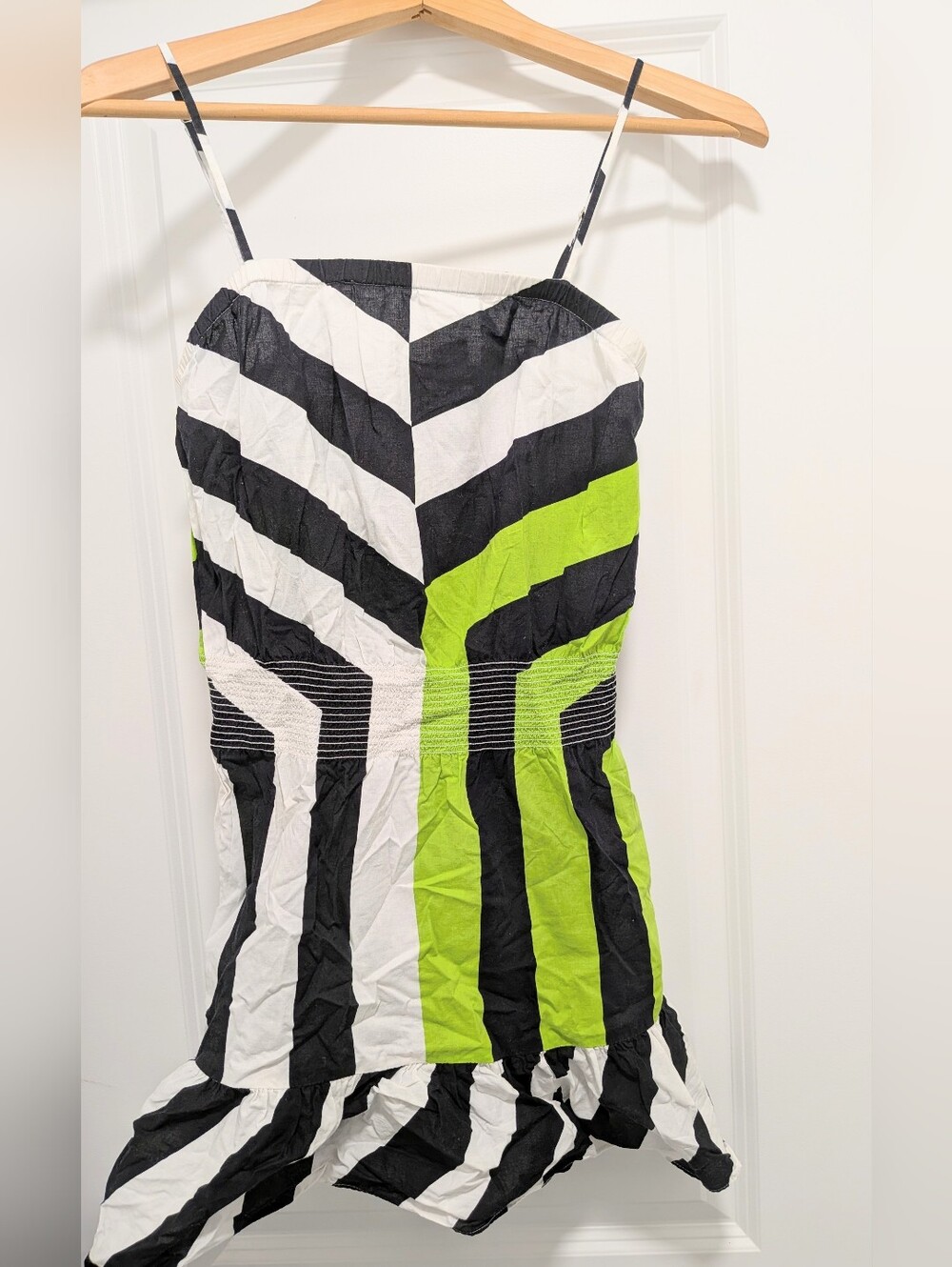 Armani Exchange Black & White Striped Dress